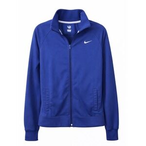 Nike The Athletic Dept Blue Track Jacket Womens Large Full Zip Dri Fit Running